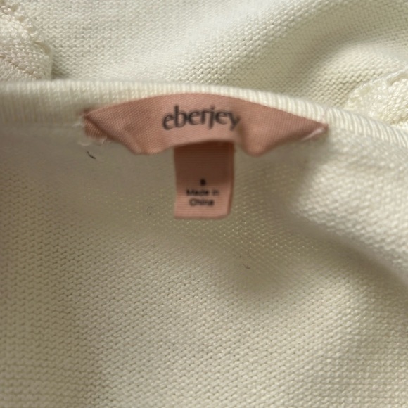 Eberjey Cream Ivory Knit Crop Tank Top Size Small - Picture 4 of 5